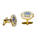 High Quality Custom Design Wholesale Decoration Collectible Metal Masonic Logo Gold Plating Stainless Cuff link